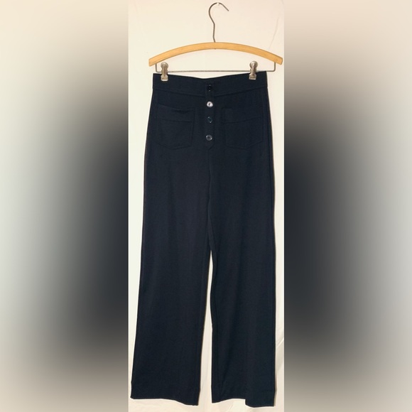 🐜High Waited Button Multiple Pockets Straight Leg Casual Pants🐜 - Picture 2 of 5